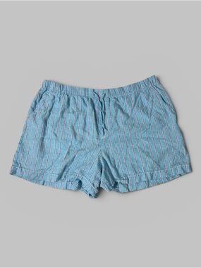 Gap Linen Blend Blue Striped Shorts
